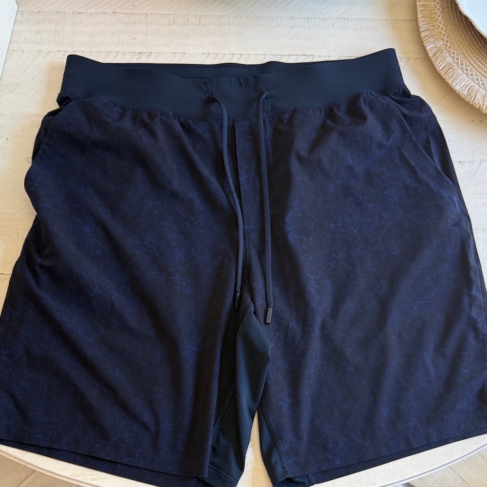 Men's Navy Athletic Drawstring Shorts